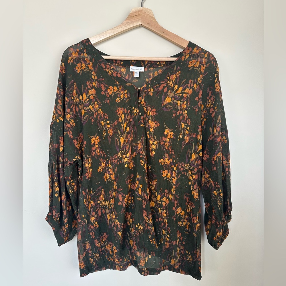 Garnet Hill 100% Silk Blouse